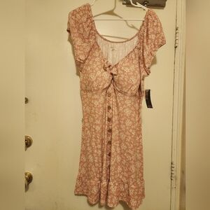 BNWT Pink button front dress